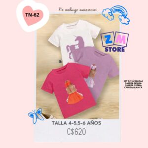 set de 3 camisas,--TN-62