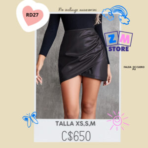 Falda de cuero PU .--RD27