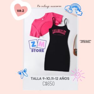 Vestido con tops,--VA-2