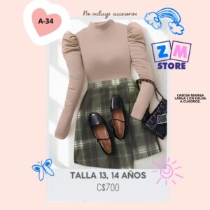 Conjunto con falda.--A-34