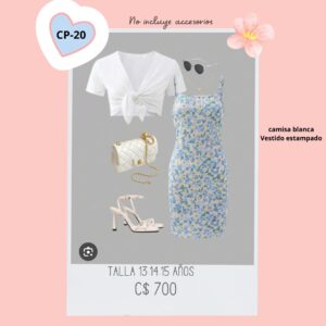 Vestido con camisa blanca.--CP-20