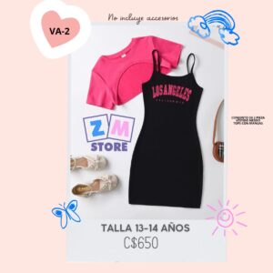 Vestido con tops,--VA-2