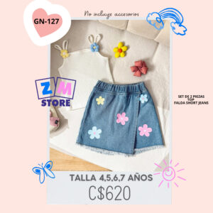 Conjunto con falda-short.--GN-127