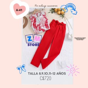 Conjunto con palazo,--A-41