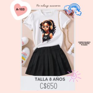 Conjunto con falda.--A-103