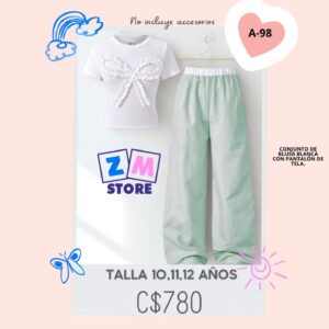 Conjunto con pantalón.--A-98