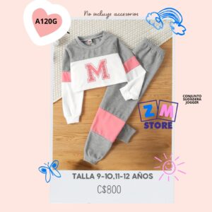 Conjunto deportivo de dos colores.--A120G