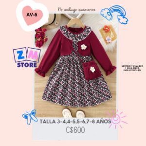 Vestido, manga larga,--AV-6
