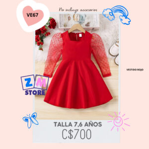 Vestido rojo,--VE67
