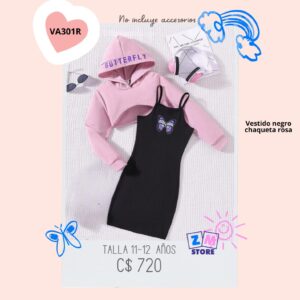 Vestido con chaleco.--VA301R