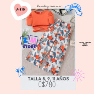 Conjunto de 2 piezas con palazo.--A-110