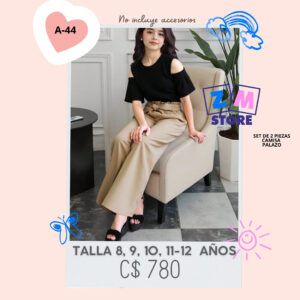Conjunto con palazo.--A-44
