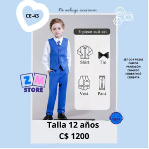 Conjunto de vestir azul-celeste -- CE-43