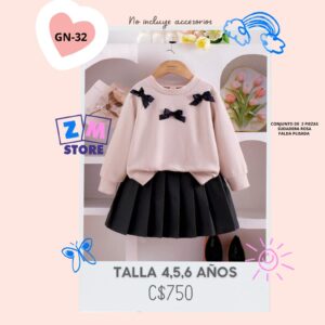 Conjunto con falda,--GN-32