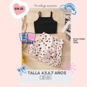 conjunto con falda,--GN-35