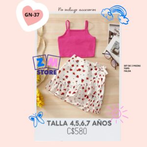 conjunto con falda,--GN-37