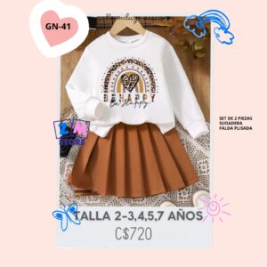 Conjunto con falda, --GN-41