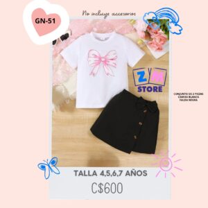 conjunto con falda,--GN-51