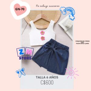 Conjunto con falda,--GN-70