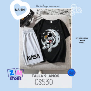 Conjunto con short con diseño NASA-- NA-6N