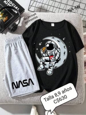 Conjunto con short con diseño NASA-- NA-6N