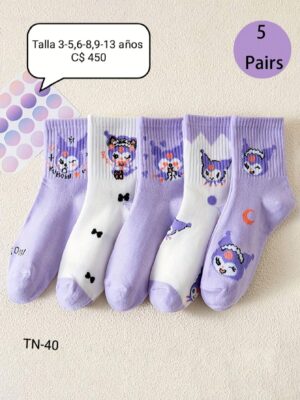 calcetines de kuromi,--TN-40