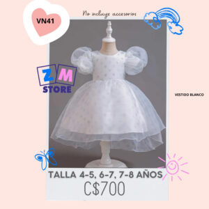 Vestido blanco.--VN41