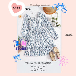 Vestido estampado...CP-52