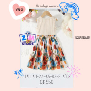 Vestido estampado. --VN-3