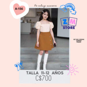 Conjunto con falda -- A-156