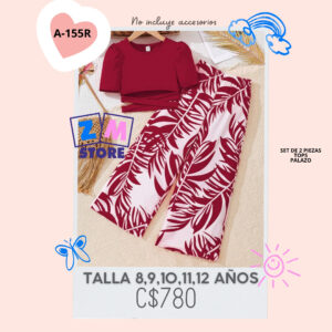 Conjunto de 2 piezas con palazo.--A-155R