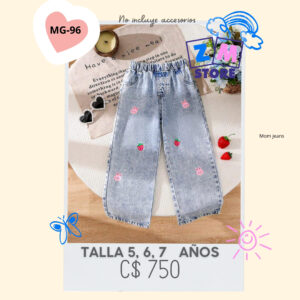 Pantalones cargo de mezclilla.--MG-96