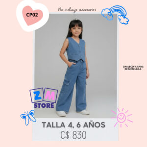 Conjunto con mom jeans y chaleco - CP02