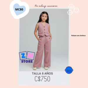 Palazo con chaleco.--MC80