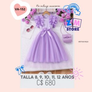 Vestido morado.--VA-152