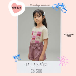 Conjunto con falda-short. GN-331