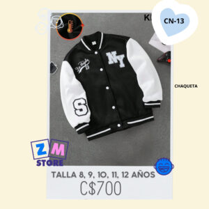 Chaqueta estilo universitaria.--CN-13