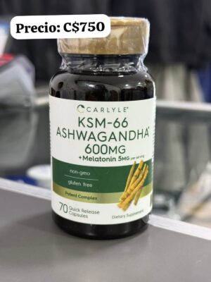 KSM-66 Ashwagandha + Melatonina de 5 mg