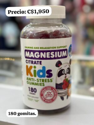 Citrato de mangnesio para niños 180 gomitas