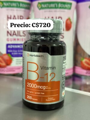 Horbäach Vitamin B-12 – 2000 MCG (200 Tablets)
