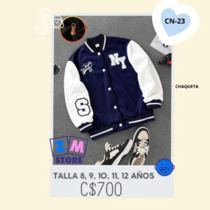 Chaqueta estilo universitaria.--CN-23