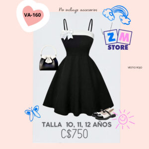 Vestido negro. VA-160