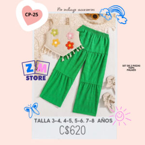 Conjunto con palazo,--CP-25