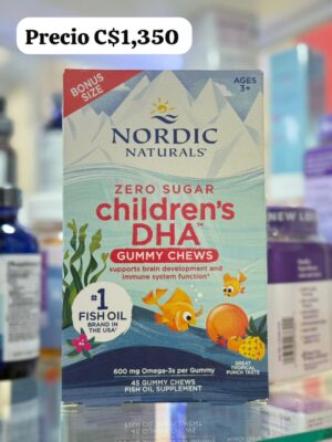Omega-3 para niños en gomitas 600 miligramos  45 gomitas.