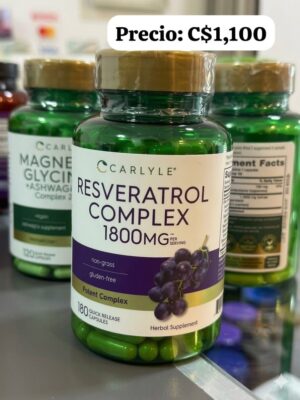 Resveratrol complex 1800 mg 180 cápsula caryle