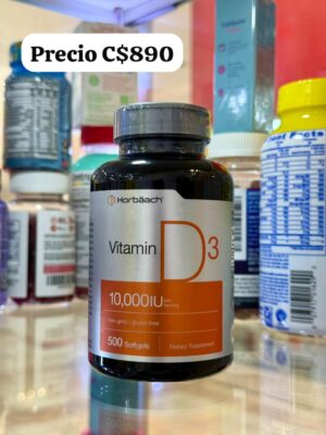 Vitamina D3, 10,000 IU – Horbach 500 Softgels
