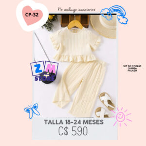 Conjunto con palazo,--CP-32