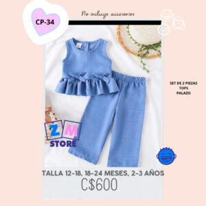 Conjunto con palazo,--CP-34