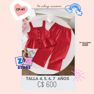 Conjunto con palazo,--CP-41