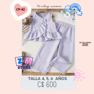 Conjunto con palazo,--CP-42